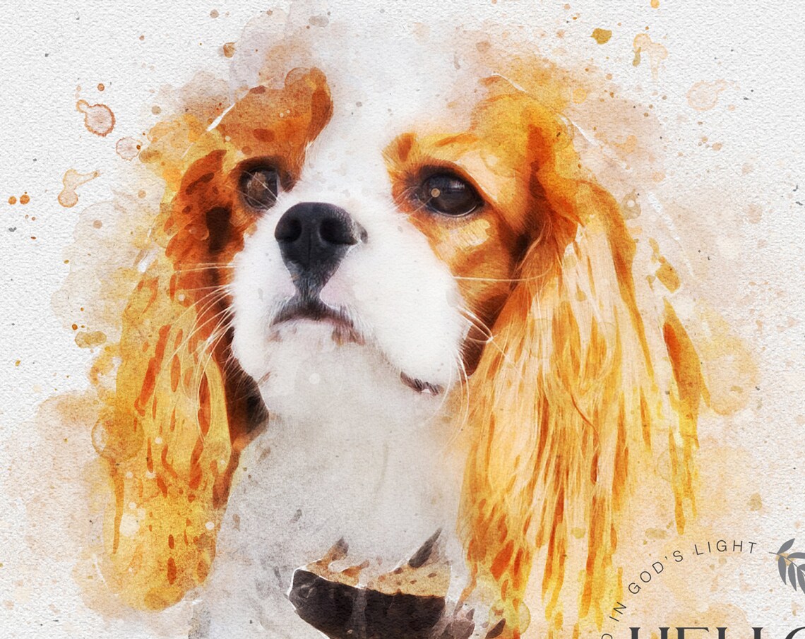 Custom Pet Portrait Art Print, Dog & Cat Memorial