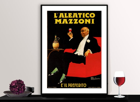 Laleatico Mazzoni E Il Profitero Liqueur Vintage Fooddrink Poster Poster Paper Or Print Gift Idea