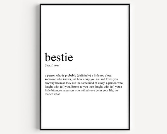 Bestie Definition Poster Print