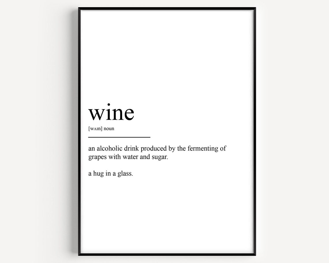 Wine Definition Art Print
