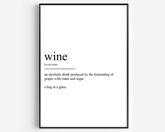 Wine Definition Art Print