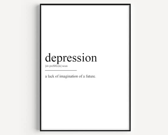 Depression Definition Poster Print