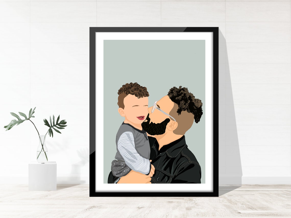 Custom Portrait From Photo Family Portrait Couple Portrait Gifts For Him Anniversary Wedding Gifts Fathers Day Gift