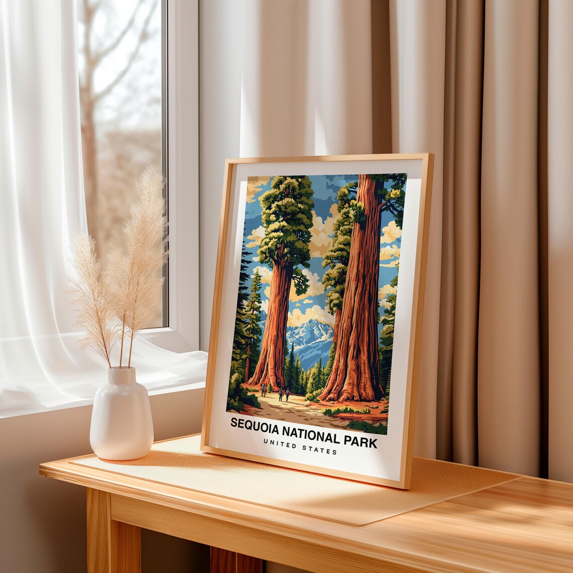 Sequoia National Park Print Usa Poster Travel Wall Art Nature Print California Poster Scenic Art Forest Decor Travel Poster - Image 3