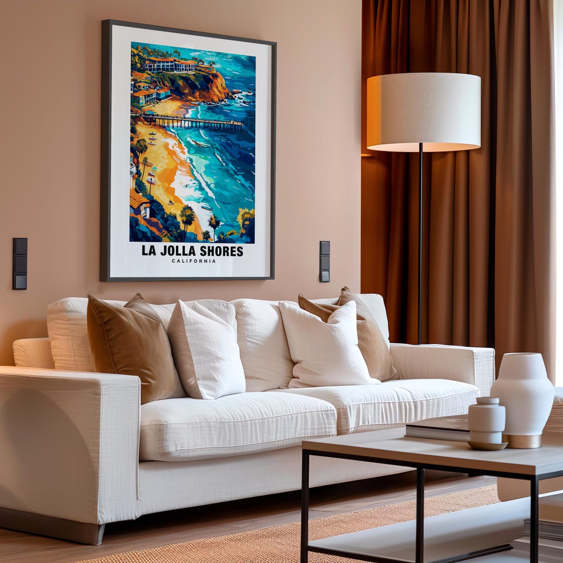 La Jolla Shores Print California Poster La Jolla Shores Views La Jolla Shores Landmarks La Jolla Shores City California Charm La Jolla - Image 4