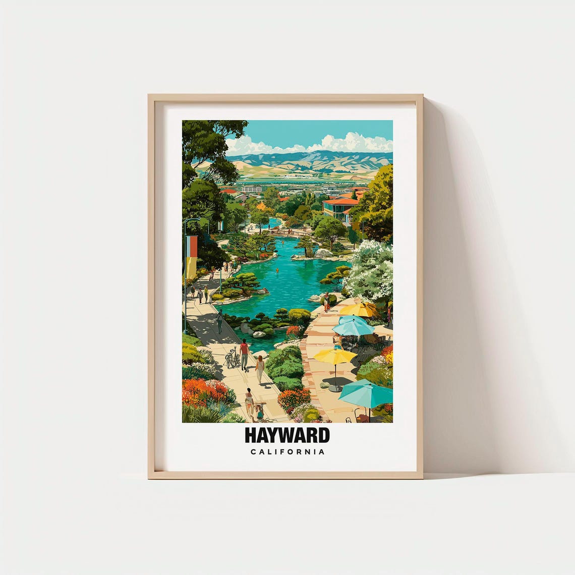 Hayward Print Usa Poster Views Art City Charm Lake Scene Urban Beauty Local Heritage Wisconsin Travel