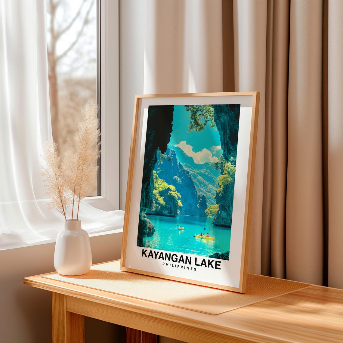 Kayangan Lake Travel Print Wall Art Coron Philippines City Print Kayangan Lake Travel Gift Kayangan Lake Poster - Image 3