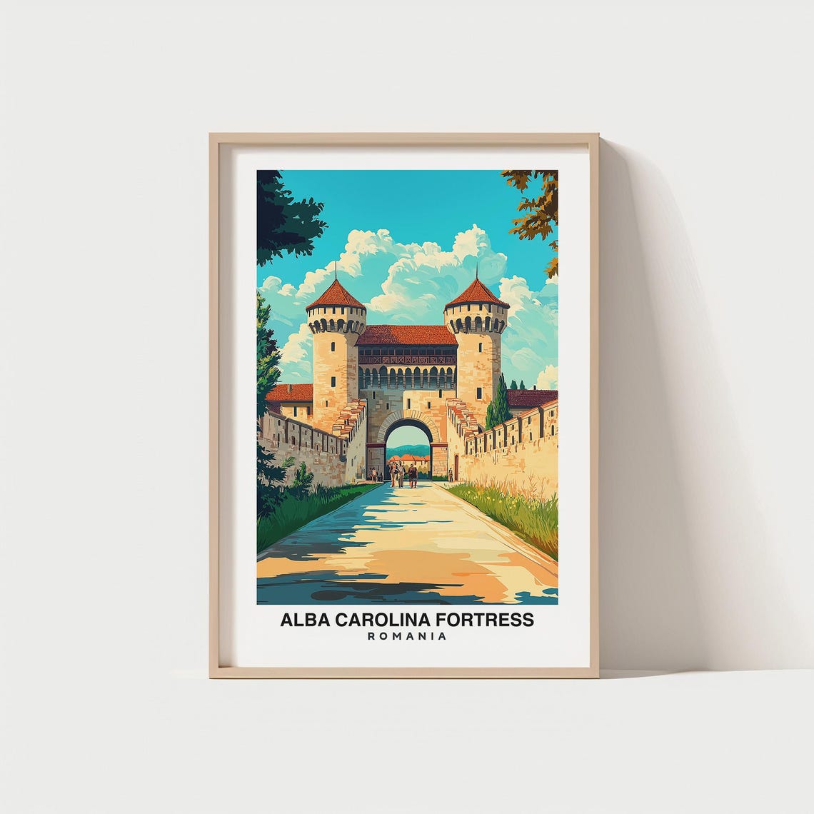 Alba Carolina Fortress Travel Print Wall Art Alba Iulia Romania City Print Alba Carolina Fortress Travel Gift Poster