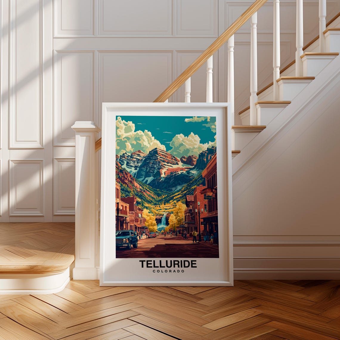 Telluride Travel Print Telluride Ski Poster Colorado Ski Poster Telluride Ski Resort Print Colorado Culture Usa Print