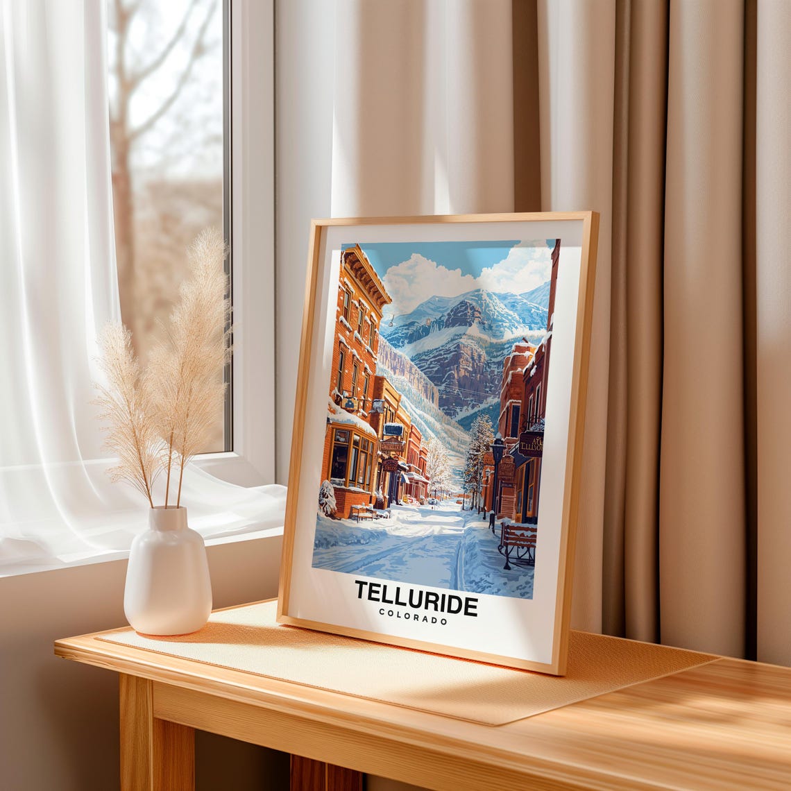 Telluride Travel Print Telluride Ski Poster Colorado Ski Poster Telluride Ski Resort Print Colorado Culture Usa Print - Image 3