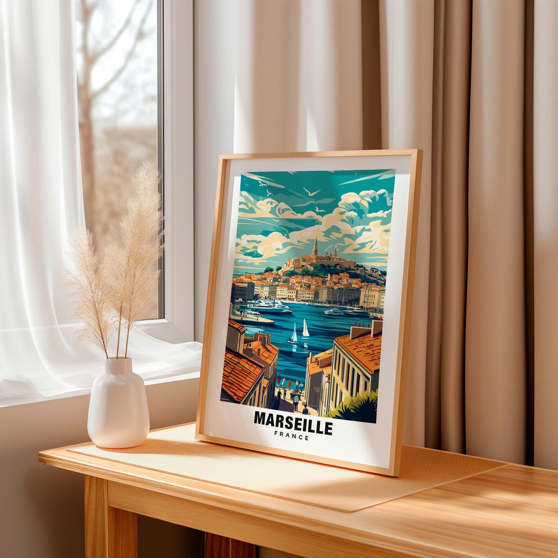 Marseille Print France Poster Marseille Views Marseille Harbor Marseille City France Charm Marseille Beauty Marseille Heritage - Image 3