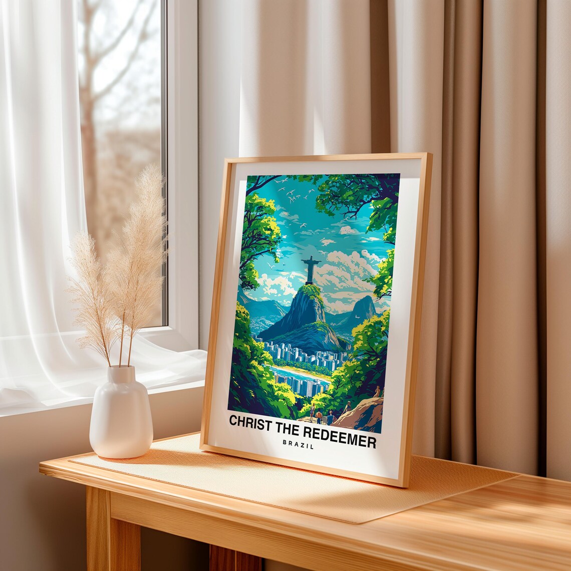 Christ the Redeemer Above Rio de Janeiro Brazil Travel Poster - Image 3