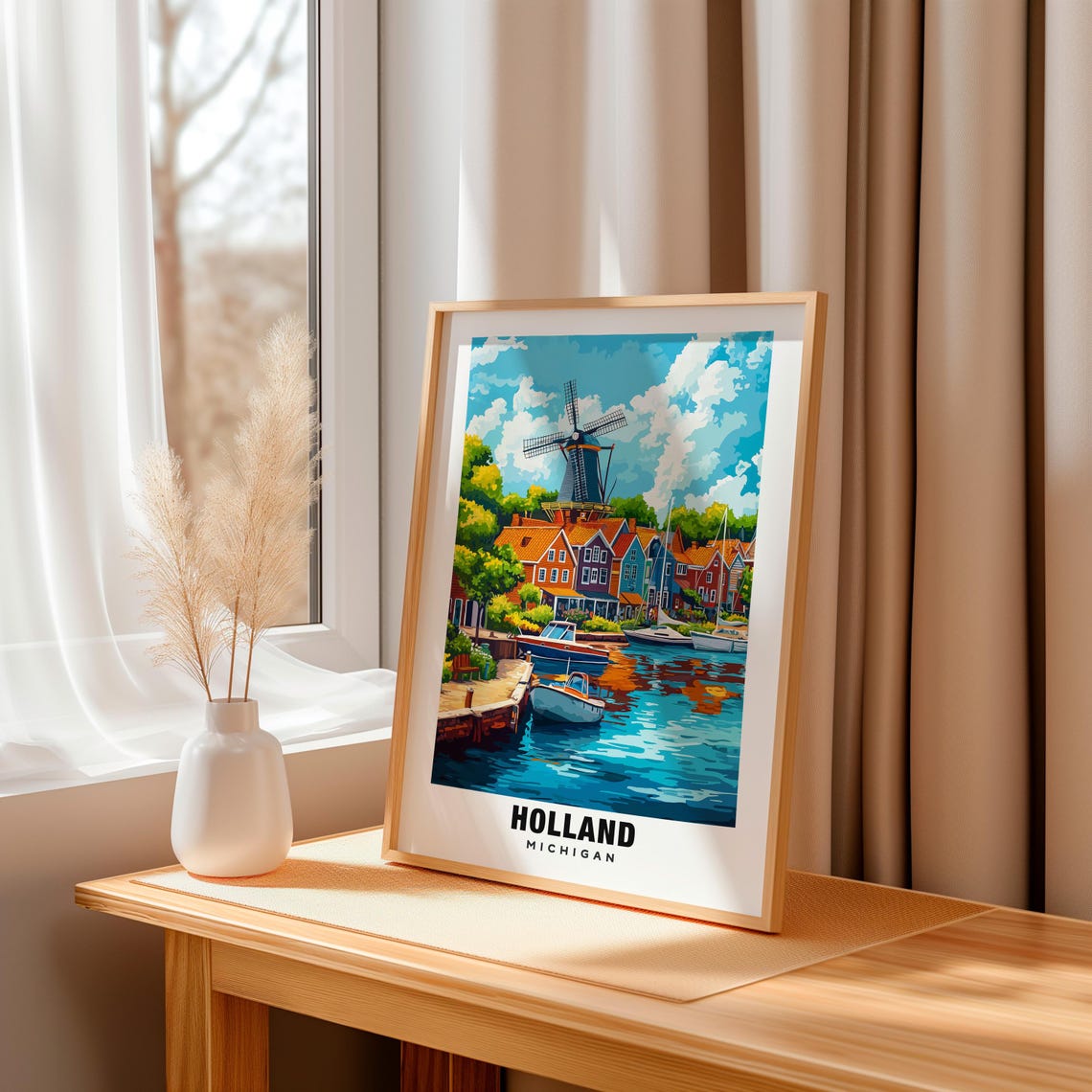 Holland Print Michigan Poster Holland Views Holland Landmarks Holland City Michigan Charm Holland Beauty Holland Art Holland Art - Image 3