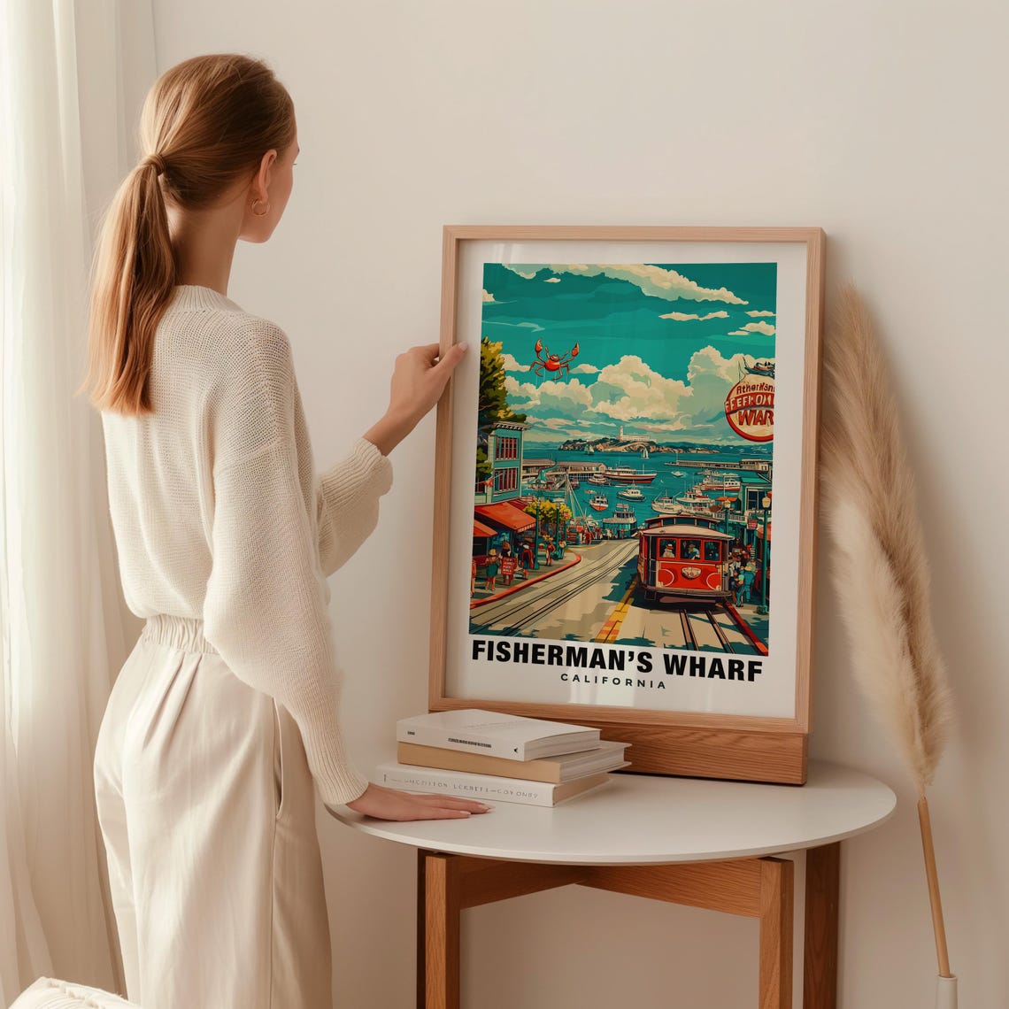 Fishermans Wharf Print California Poster Fishermans Wharf Views Fishermans Wharf Landmarks Fishermans Wharf City California Charm - Image 2