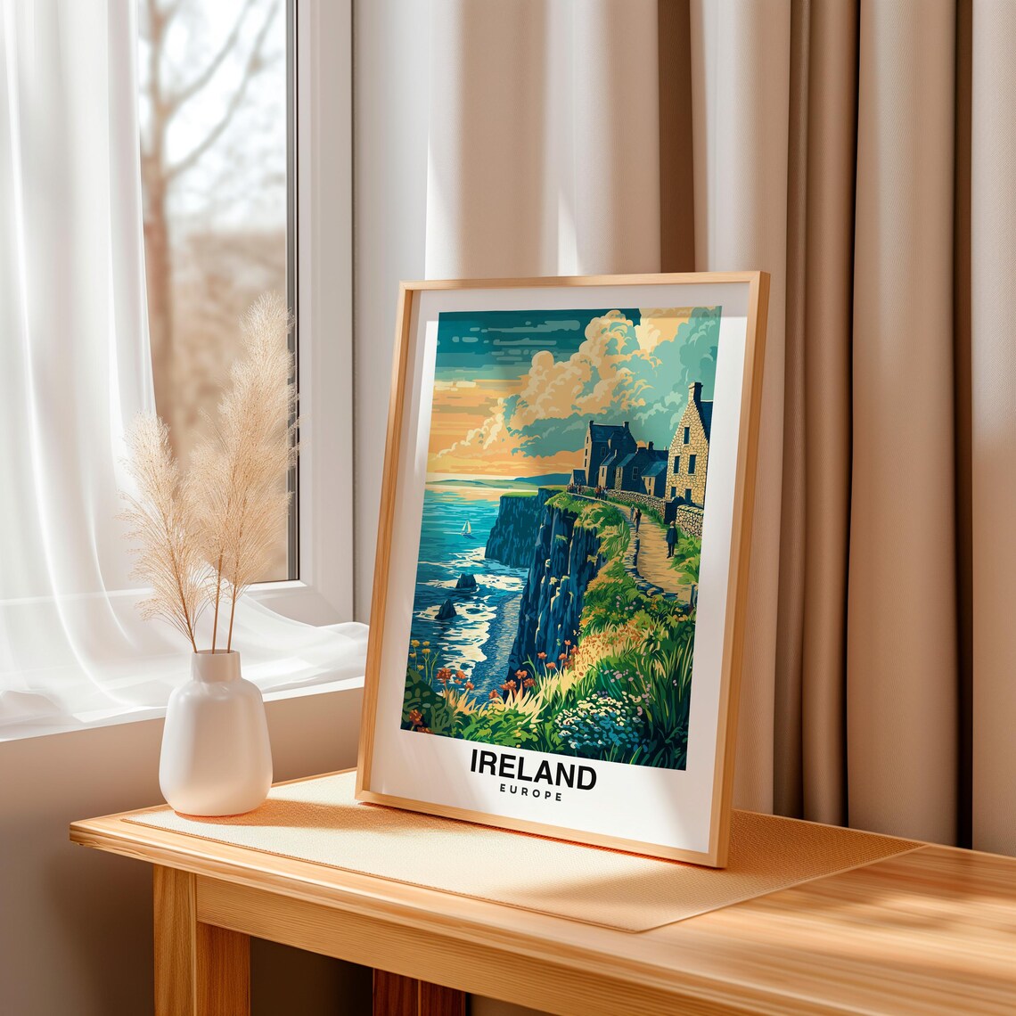 Ireland Ireland Travel Poster Europe City Skyline Ireland Poster Birthday Present Wedding Gift Ireland Tourism - Image 3
