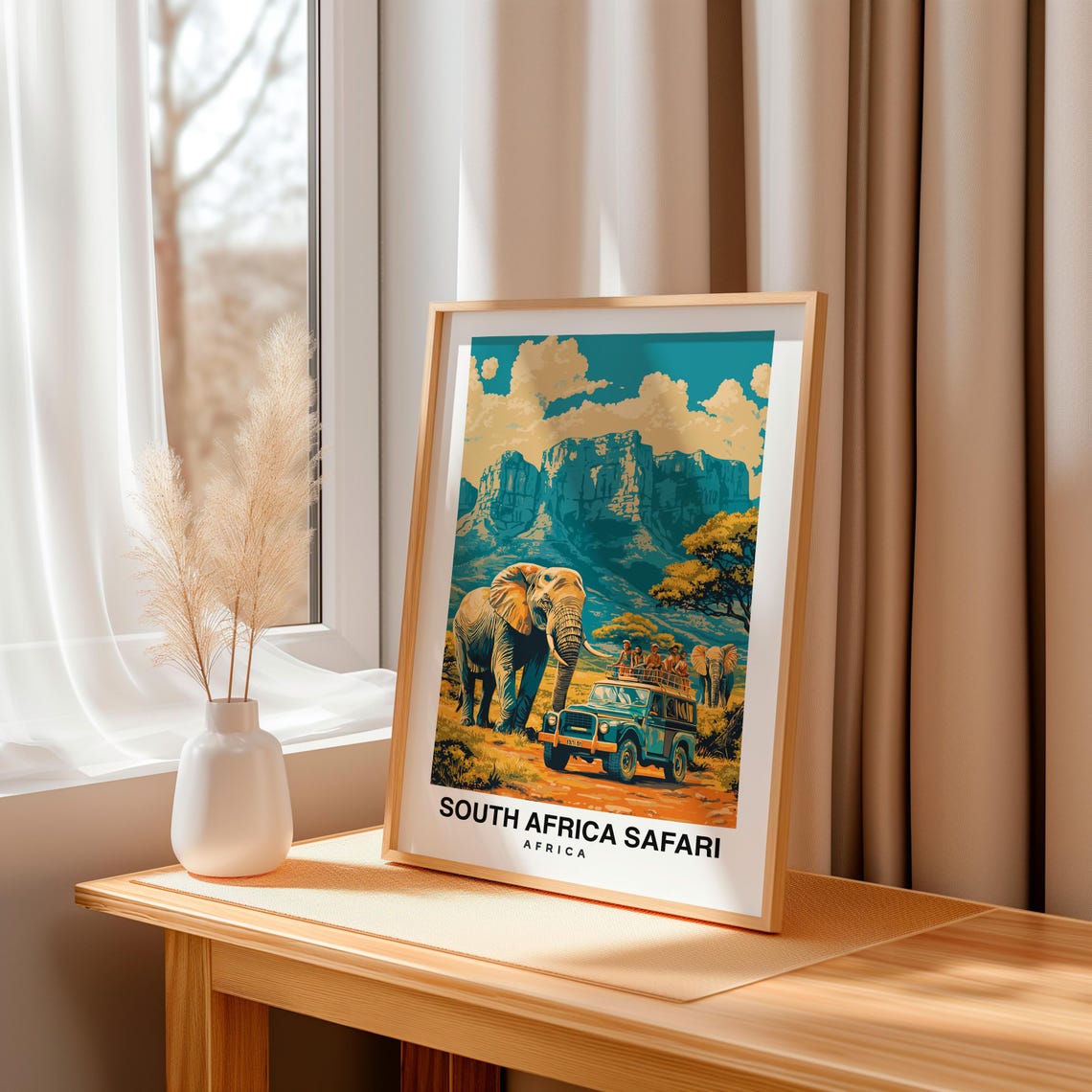 South Africa Safari Travel Print Africa Africa Travel Gift City Poster Wedding Gift Birthday Present - Image 3