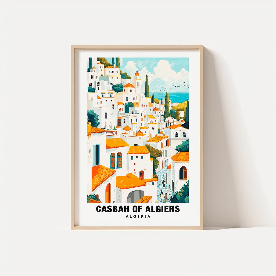 Casbah Of Algiers Travel Print Wall Art Algiers Algeria City Print Travel Gift Wall Art African Culture Algeria Art