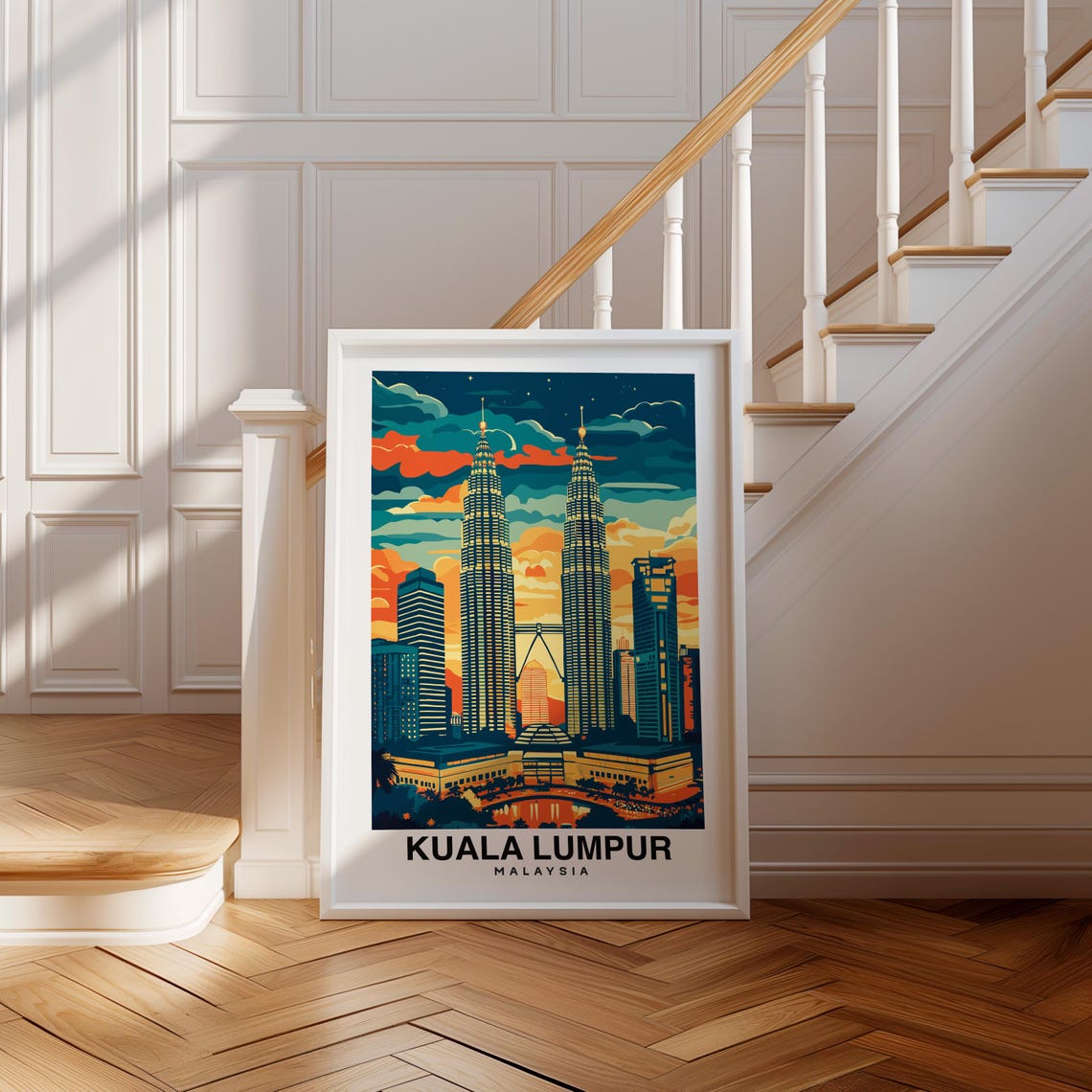 Kuala Lumpur Print Malaysia Poster Travel Wall Art Cityscape Print Scenic Art Urban Decor Landmark Print Travel Poster