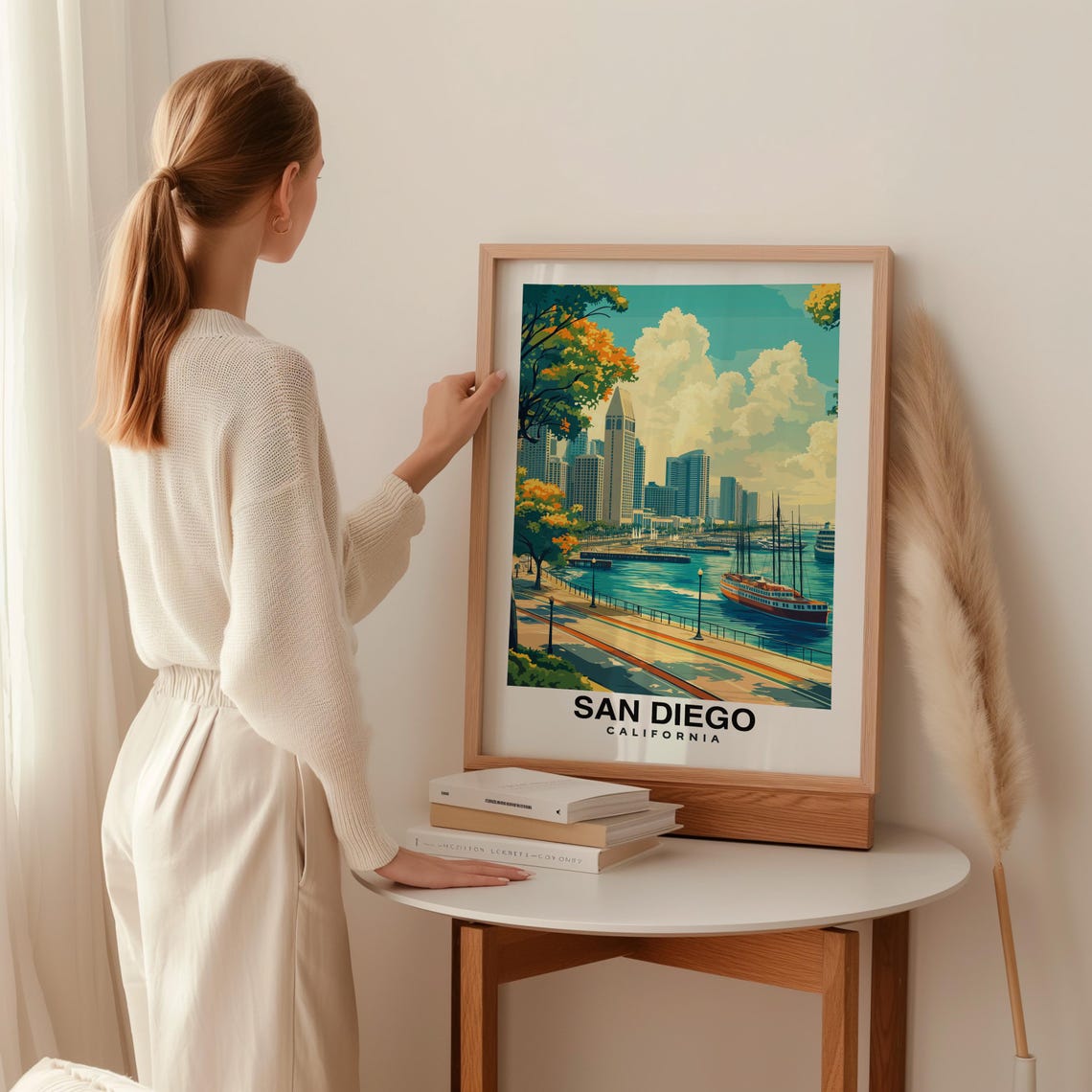 San Diego Print California Poster Travel Wall Art Cityscape Print Usa Poster Beach Art Scenic Decor Ocean Print Travel Poster - Image 2