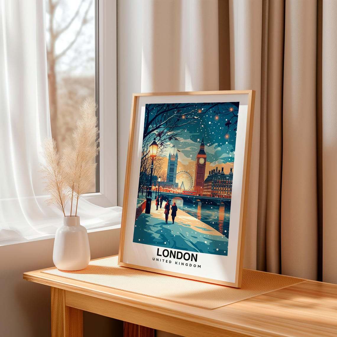London Print England Poster Travel Wall Art Cityscape Print Uk Poster Urban Decor Scenic Art Historic Print Travel Poster - Image 3