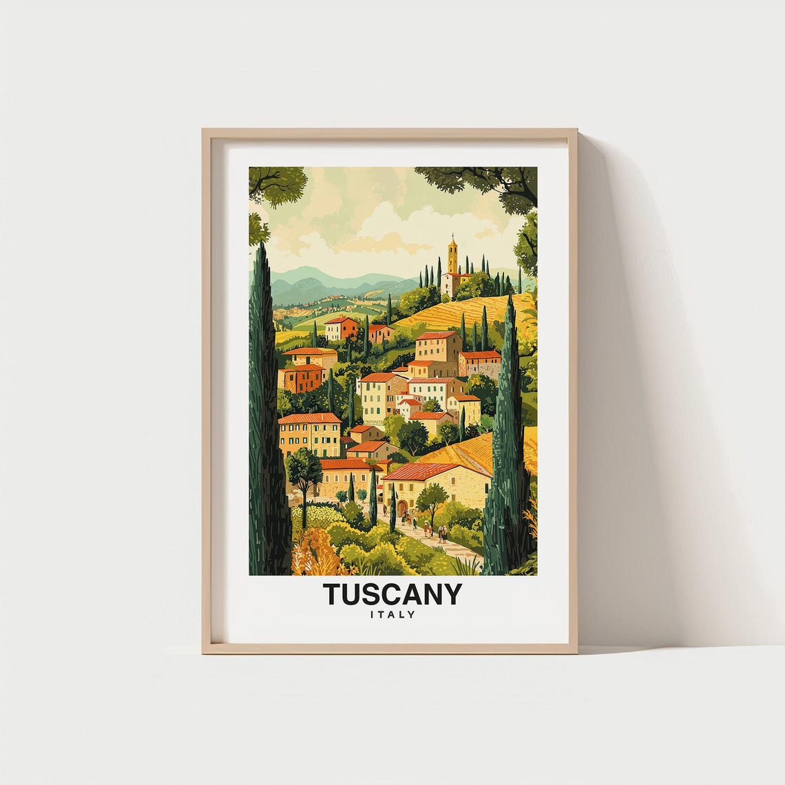 Tuscany Travel Print Tuscany Italy Travel Gift City Poster Wedding Gift Birthday Present Italian Culture