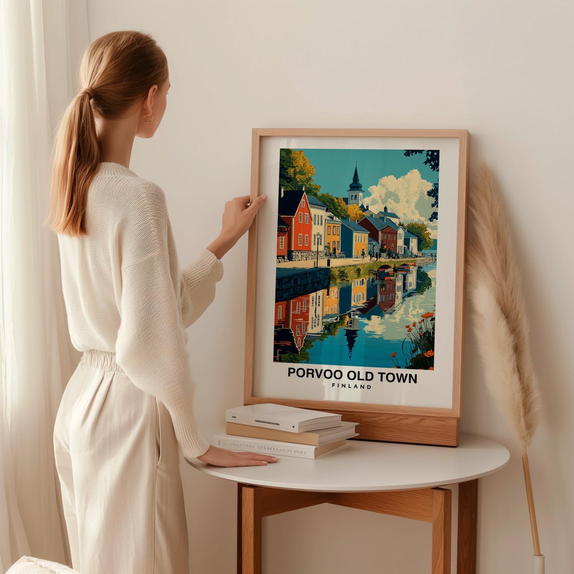Porvoo Old Town Travel Print Wall Art Porvoo Finland City Print Porvoo Old Town Travel Gift Porvoo Old Town Poster - Image 2