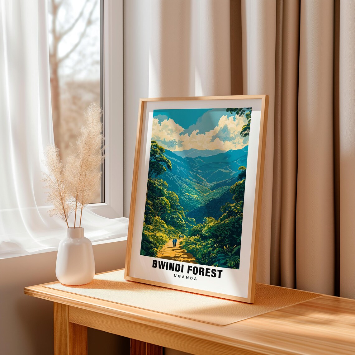 Bwindi Impenetrable Forest Uganda Lush Rainforest Trail Travel Poster - Image 3