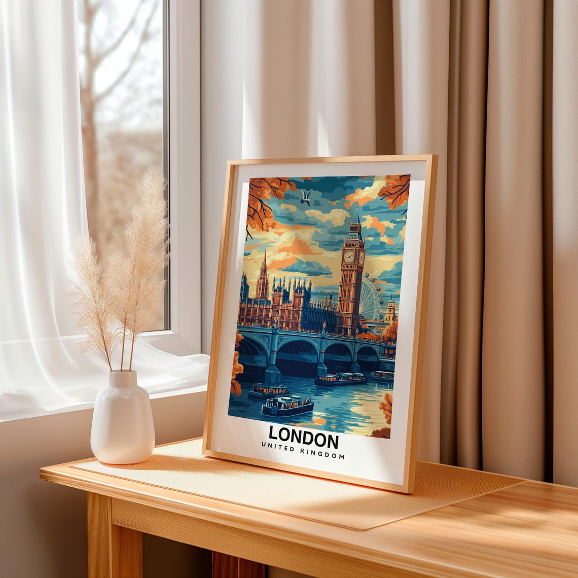 London Print England Poster Travel Wall Art Cityscape Print Uk Poster Urban Decor Scenic Art Historic Print Travel Poster - Image 3