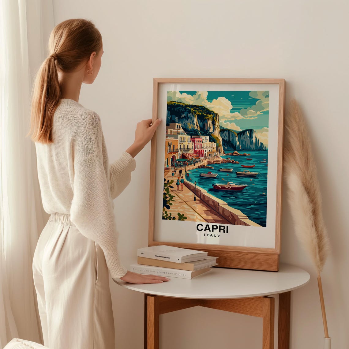 Capri Print Italy Poster Travel Wall Art Island Print Europe Poster Coastal Art Mediterranean Decor Scenic Print Travel Poster - Image 2