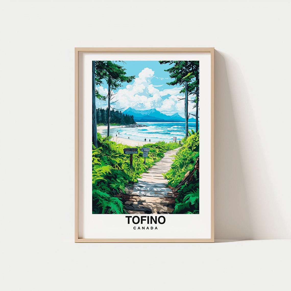 Tofino City Print Tofino Travel Poster Canada Travel Gift Tofino Canada Poster Tofino Gift Canadian Culture