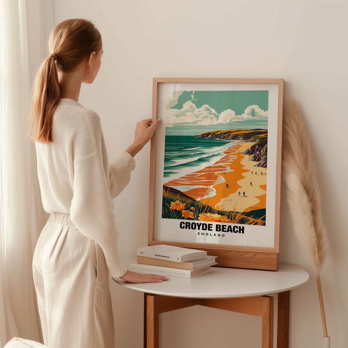 Croyde Beach Print England Poster Croyde Beach Views Croyde Beach Surf Croyde Village England Charm Croyde Beauty Croyde Heritage - Image 2