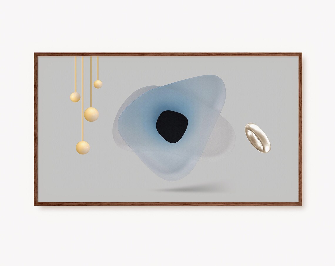 Modern Abstract Shapes, Neutral Art Print