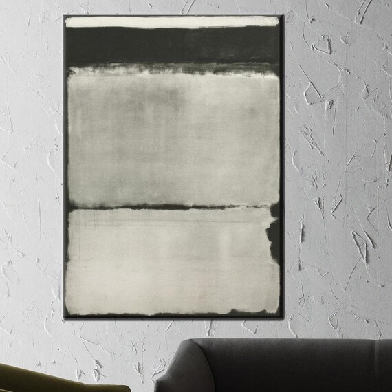 Mark Rothko Style Black Gray Color Field Abstract Minimalist Poster