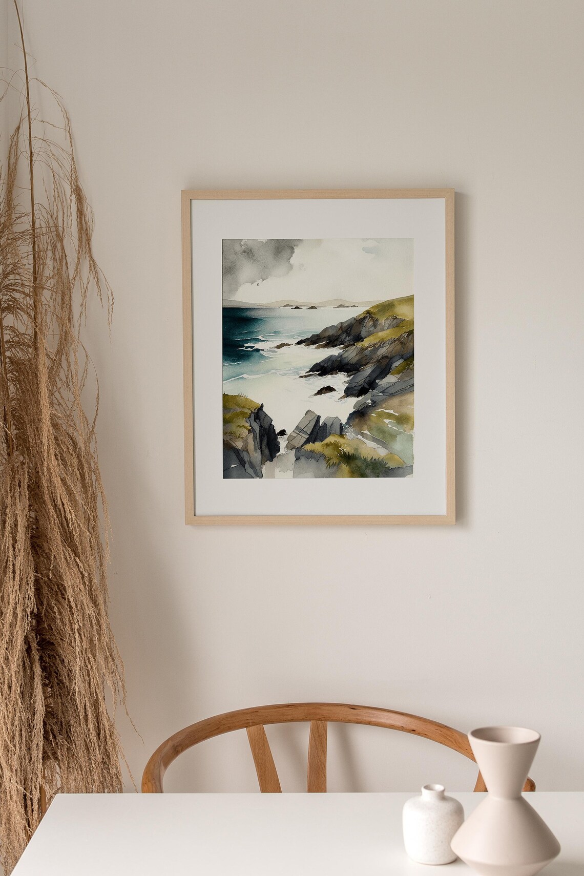 Cliffs Of Moher Watercolor Art Print, Irish Coastline - Image 4