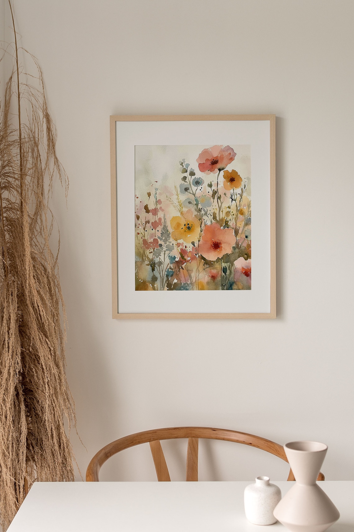 Wildflowers Watercolor Art Print, Spring Meadow - Image 4