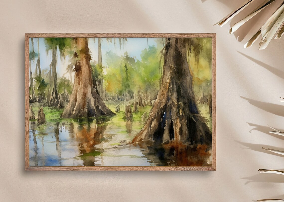 Lake Martin Louisiana Landscape Art Print - Image 2