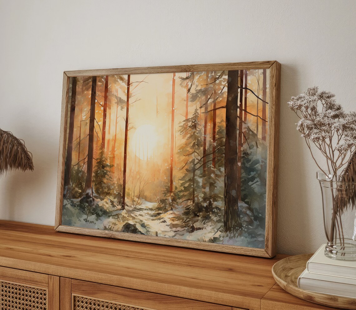Snoqualmie Pass Watercolor Art Print, PNW Forest - Image 4