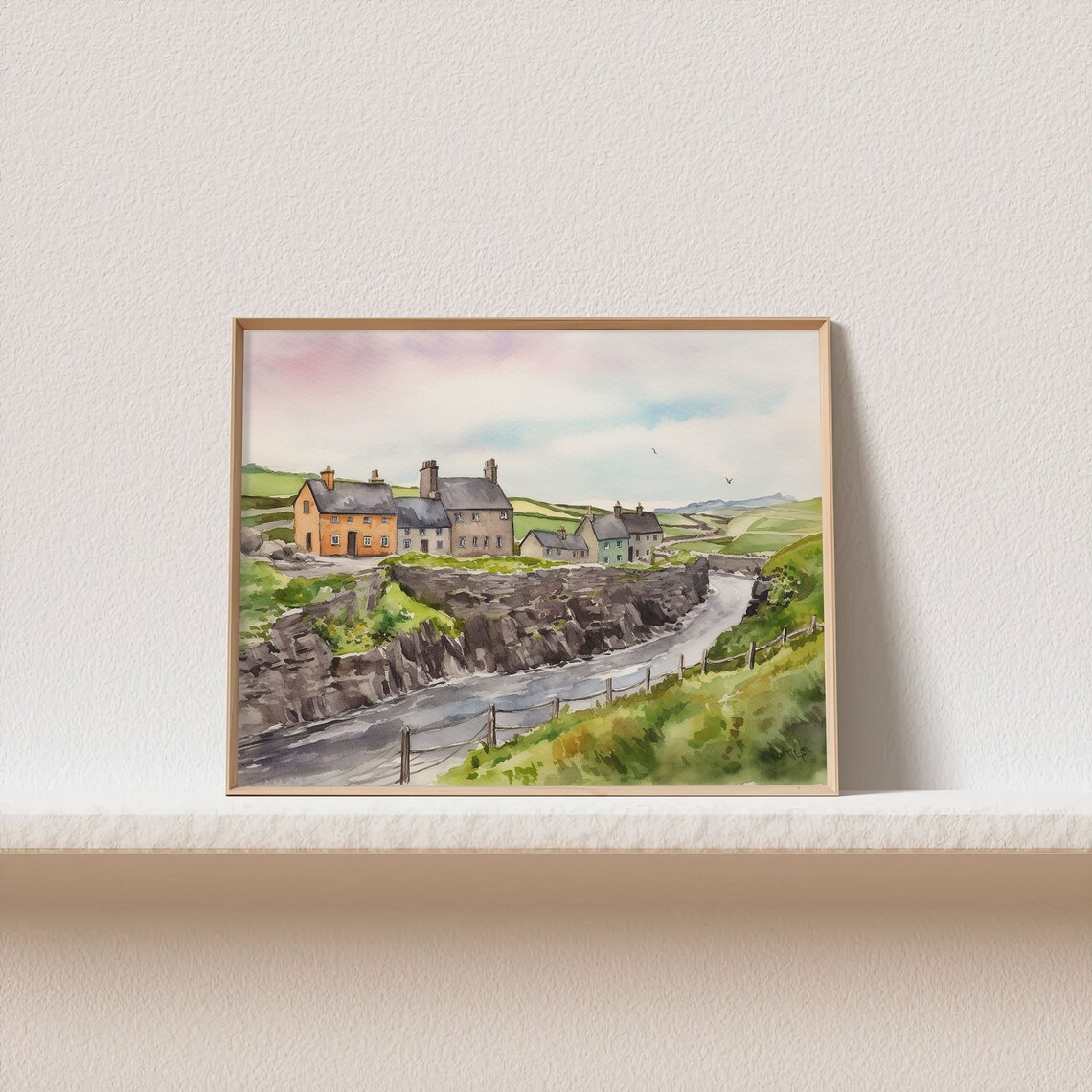 Doolin Watercolor Irish Village Art Print - Image 3