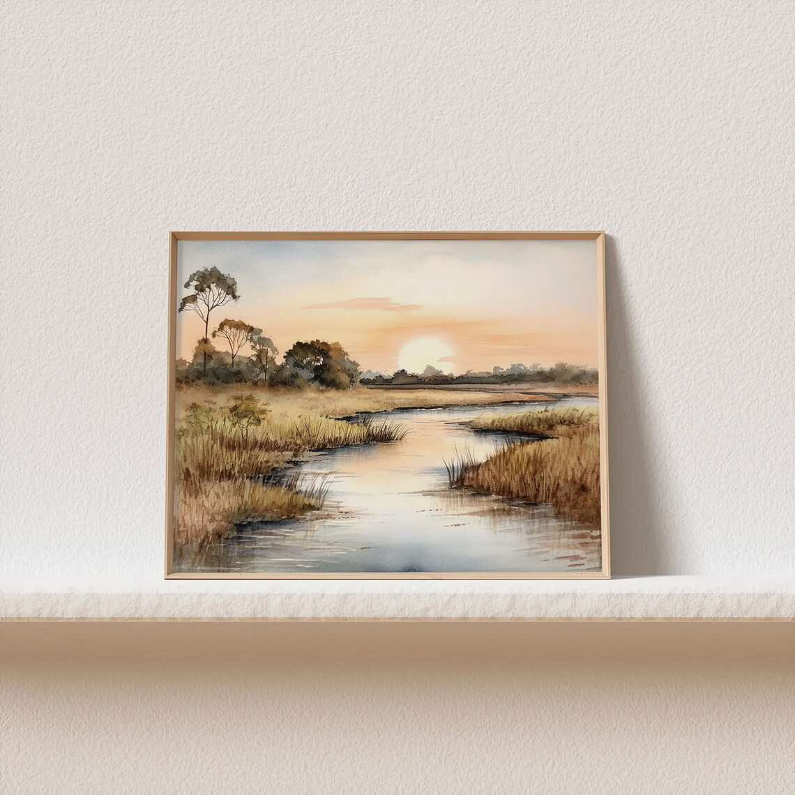 Florida Wetland Watercolor Art Print, Southern Landscape - Image 2