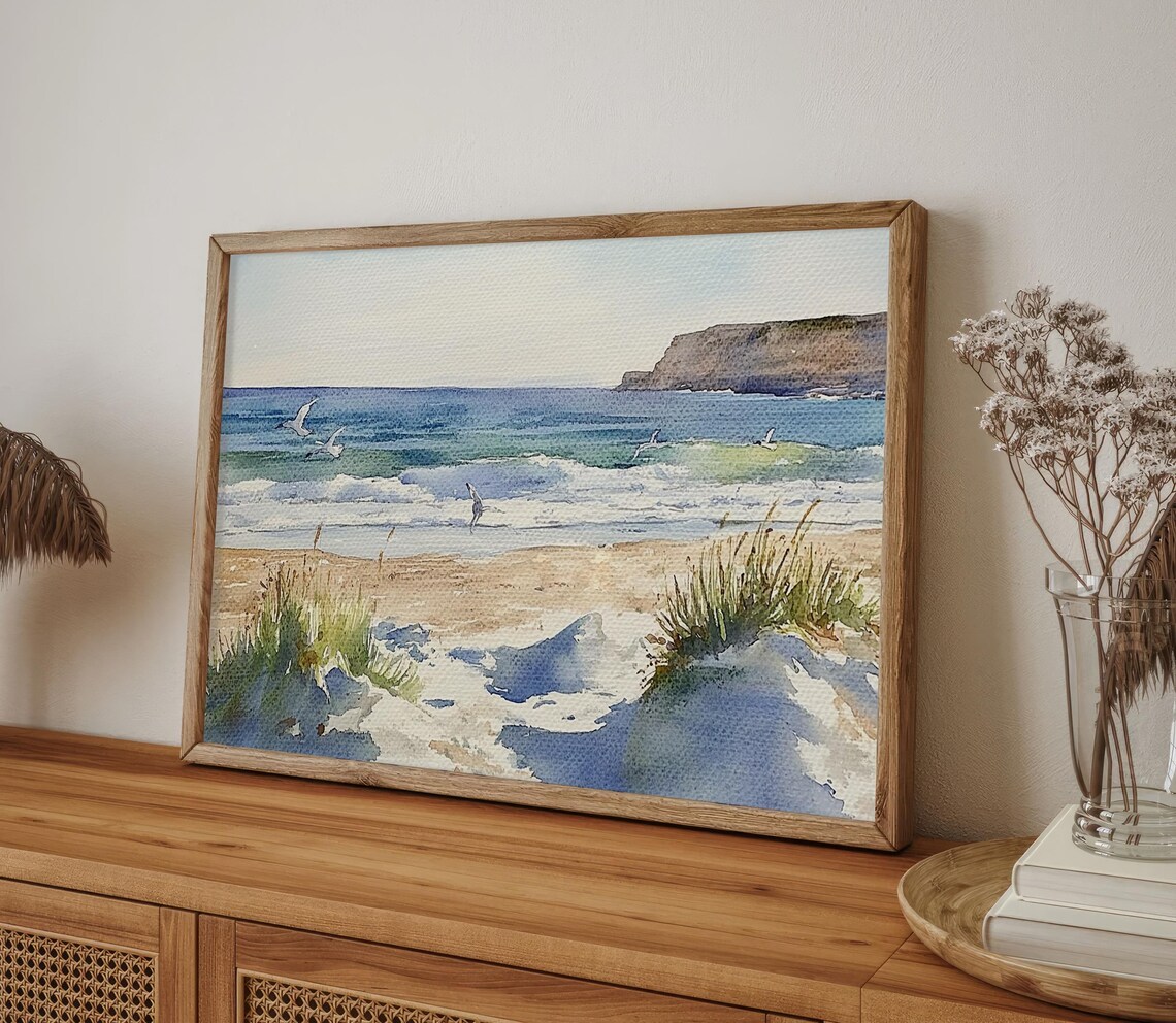 Sand Dunes Great Lakes Watercolor Art Print - Image 4