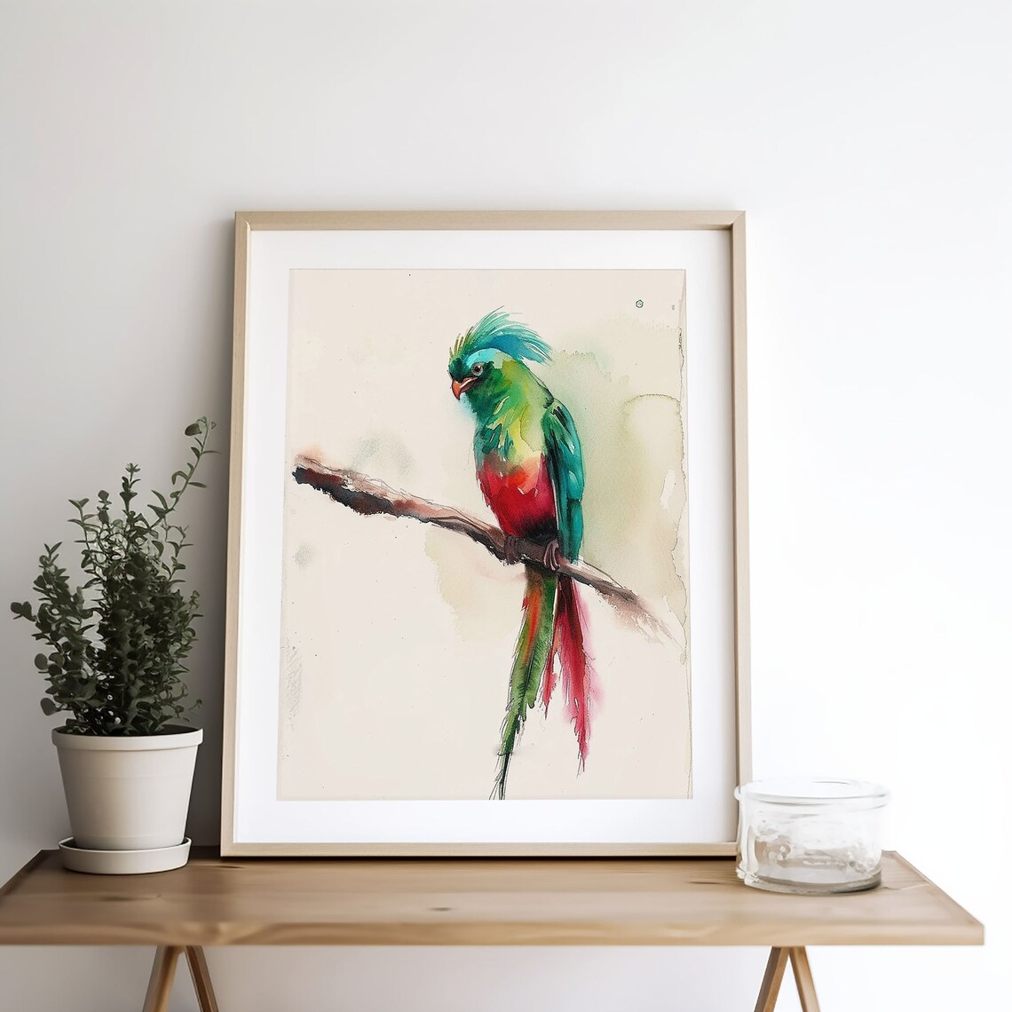 Quetzal Bird Watercolor Art Print, Guatemalan Bird - Image 4