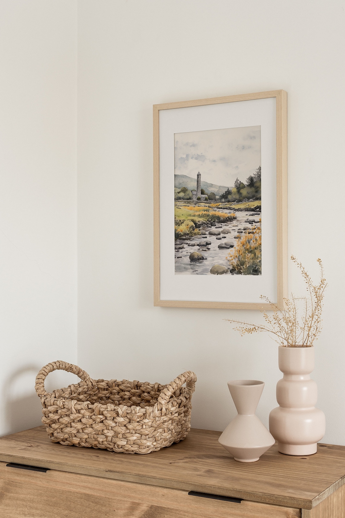 Glendalough Watercolor Art Print, Wicklow Mountains - Image 4