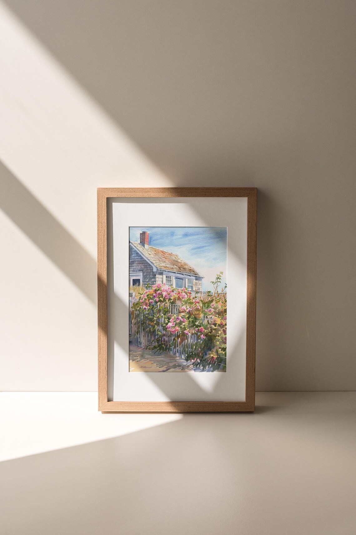 Beach House Painting Cape Cod Watercolor Art Print - Image 3