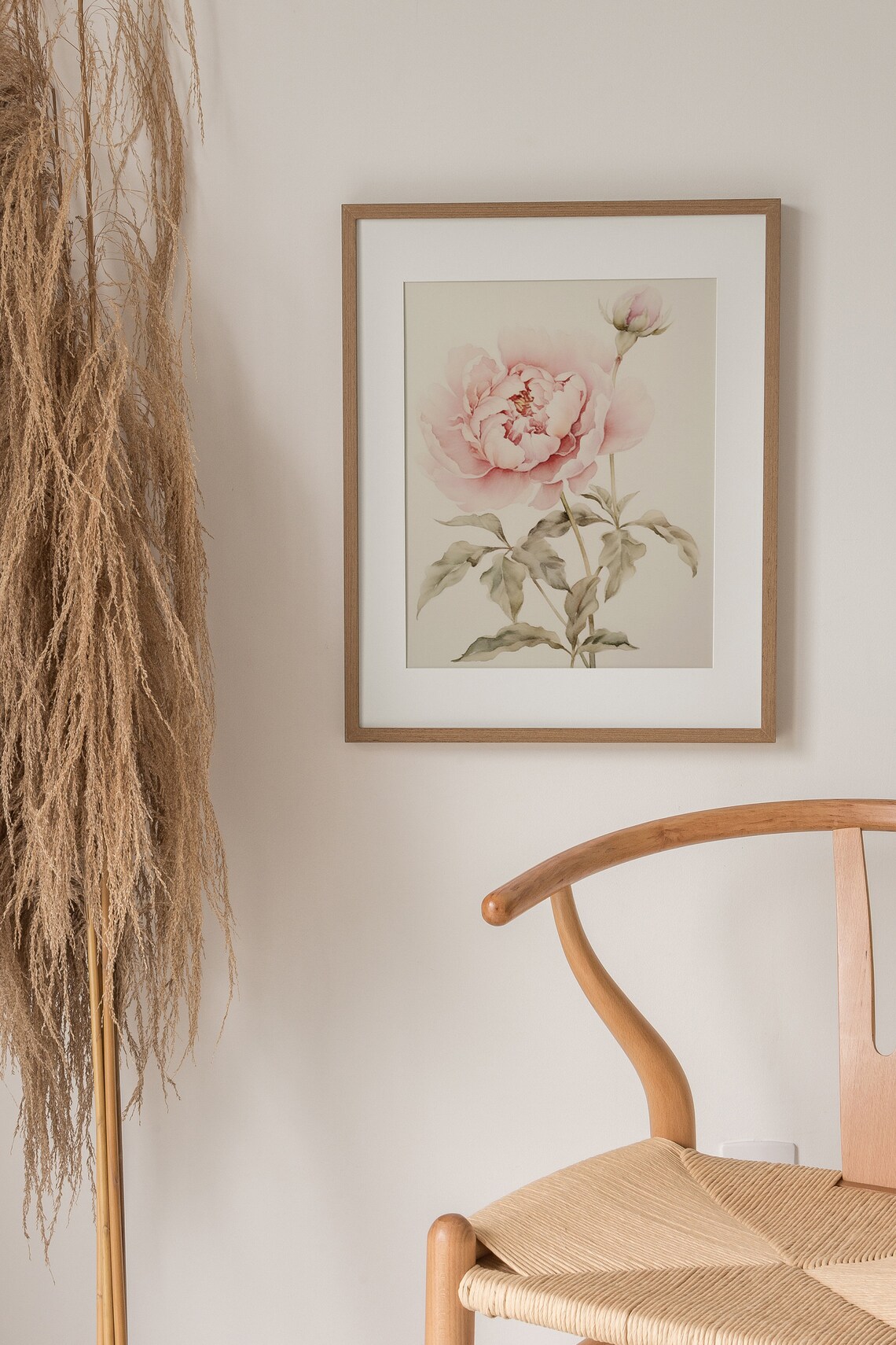 Peony Watercolor Botanical Floral Art Print - Image 2