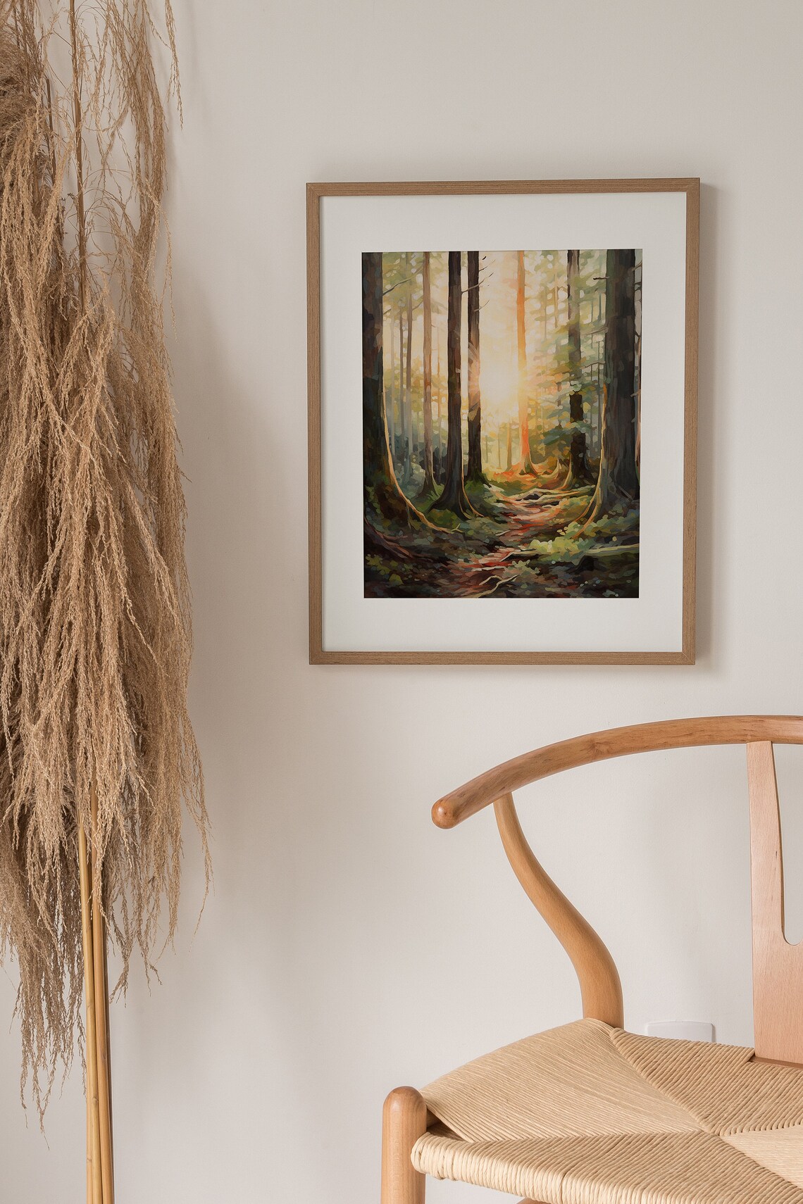 Letchworth Sunrise In Forest Watercolor Art Print - Image 5