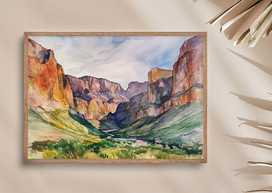 Big Bend National Park Watercolor Art Print - Image 4