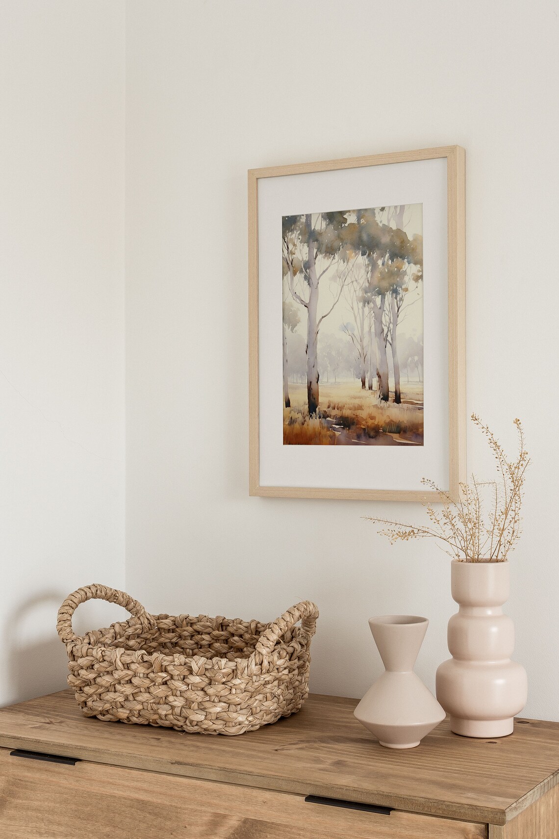 Eucalyptus Trees Santa Barbara Watercolor Art Print - Image 4