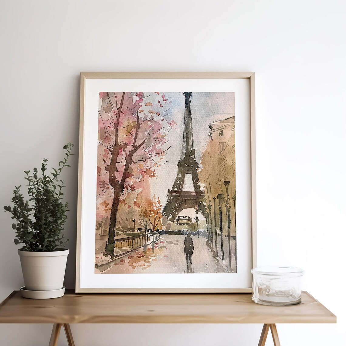 Eiffel Tower Paris Watercolor Travel Poster - Image 5