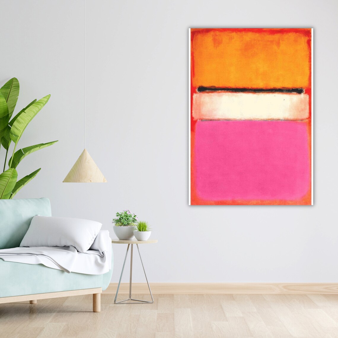 Mark Rothko Pink Orange Art Abstract Wall Decor Modern Art Contemporary Painting - Image 5