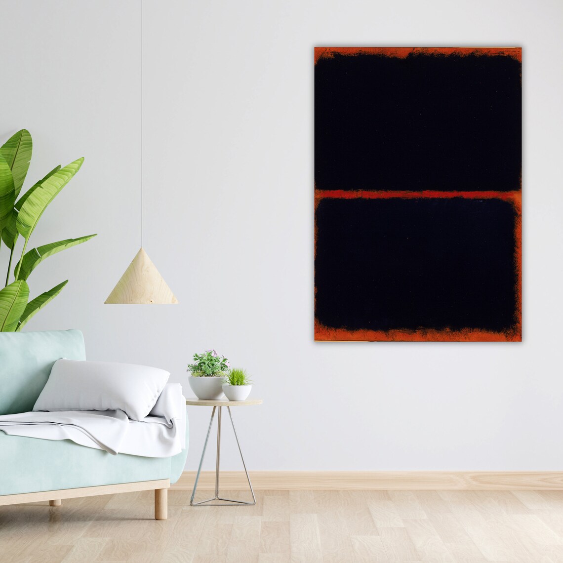 Black and Red Abstract Color Field Rothko Style Minimalist Poster - Image 4